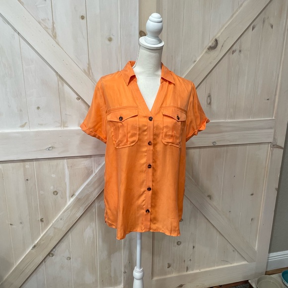 Soft Surroundings Lianas Shirt in Nectarine - Picture 5 of 6